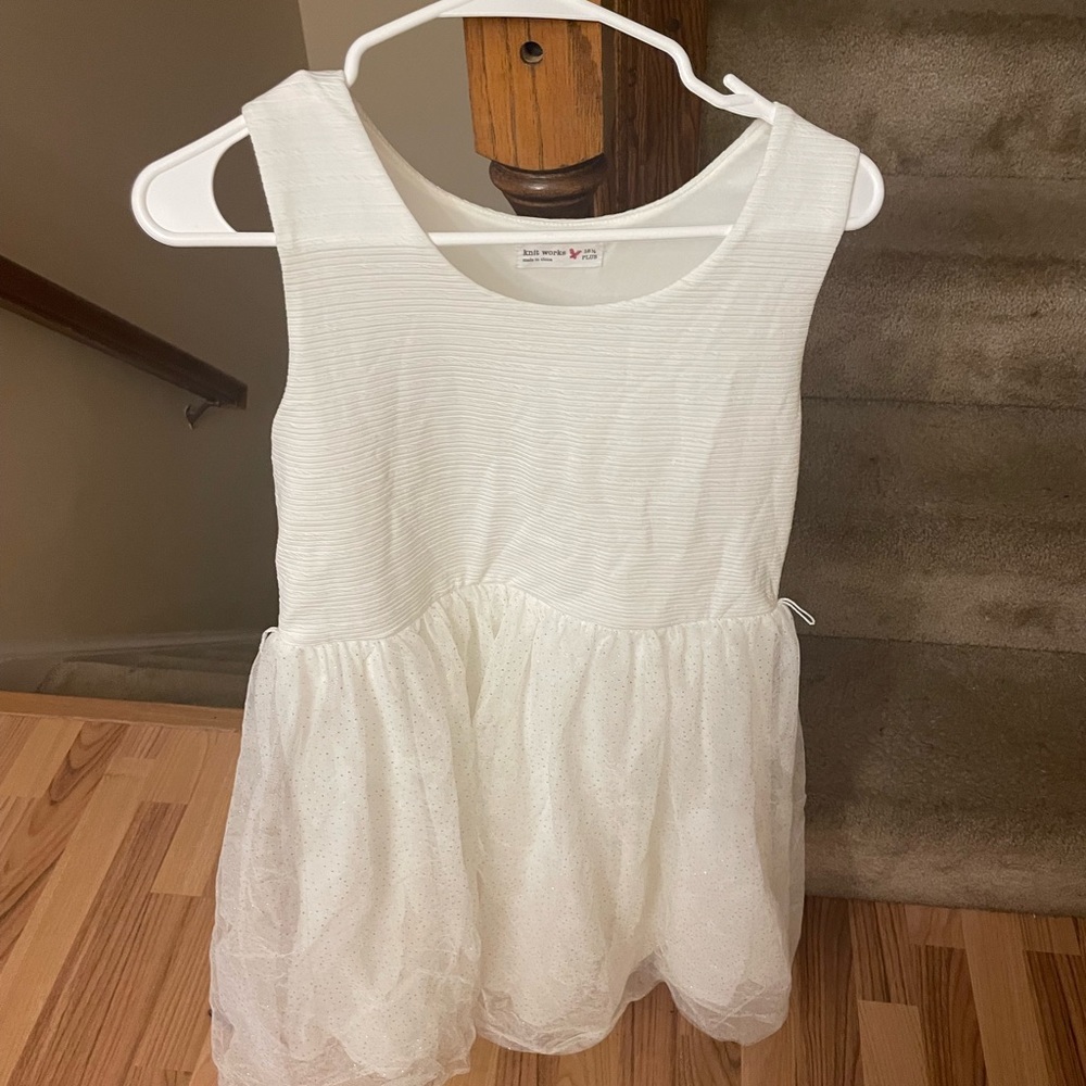 16 1/2 plus girls. White dress.